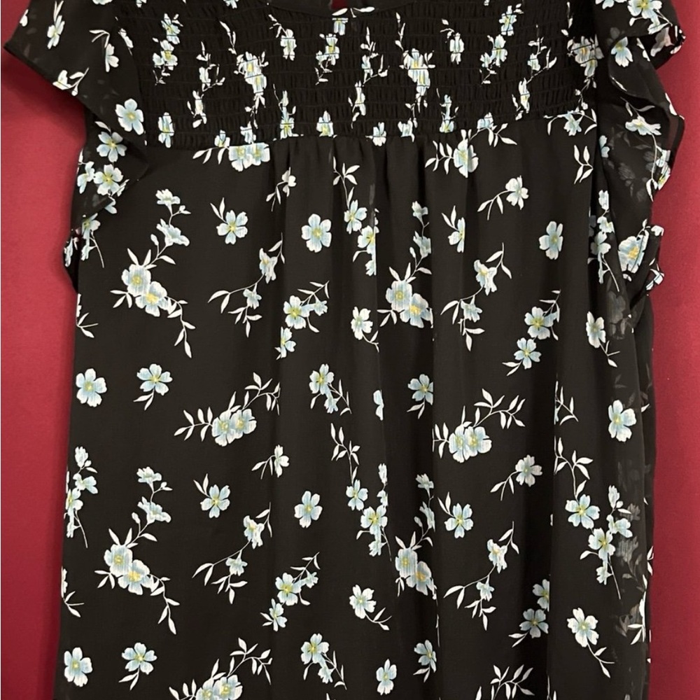 Floral Black Women's Top